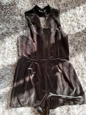 Topshop Velvet Playsuit & Lace