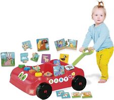 Baby Pull Along Wagon Push Trolley Walker with Play & Learn Toy Puzzles NEW