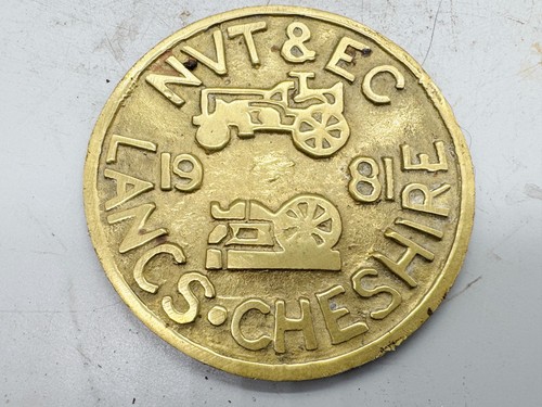 Vintage horse brass medallion - vintage,