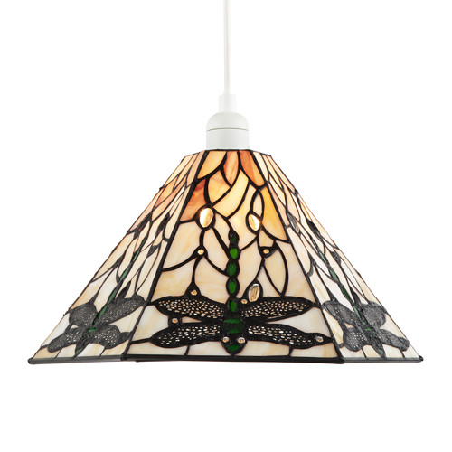 Green dragonfly tiffany glass - green,