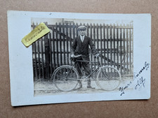 OLD VINTAGE PHOTO MAN FLAT CAP CYCLING BIKE FASHION SOCIAL HISTORY NG 168
