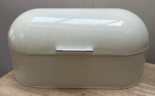 Retro cream enamel bread bin - retro,