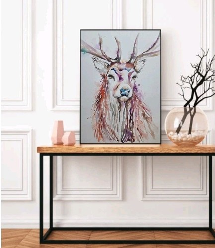 Original stag watercolour - stag,