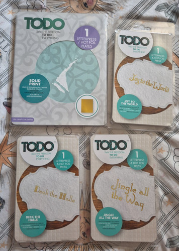 Todo letterpress and - letterpress, foil