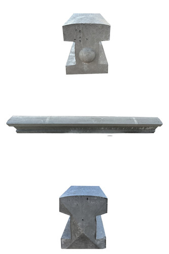 Concrete garden fence posts - garden,