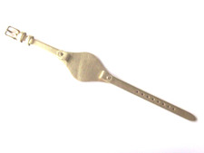 FOSSIL Original Replacement Leather Strap ES3414 Watch Band Gold With Pad 8 Mm