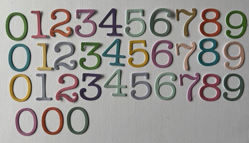 Numbers die cut shapes - numbers,