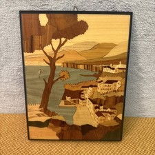 Vintage Inlaid Wood Marquetry