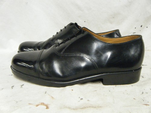 Mens black leather parade - black,
