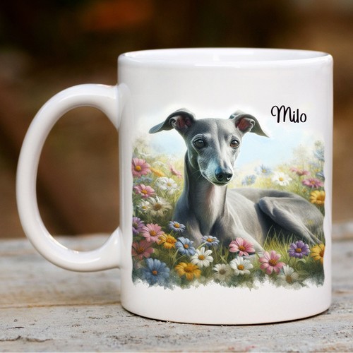 Personalised whippet mug pet - personalised, mug,
