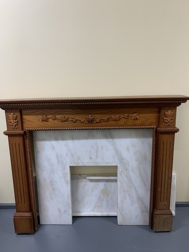 Marble and oak - fire, place