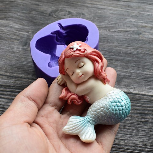 Silicone mermaid baby mould - 3d,