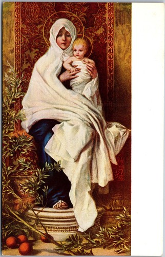 Vintage madonna child - madonna, postcard