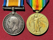 British War & Victory Medal pair to CAPT. E.W. STEWART. Durham Light Infantry.