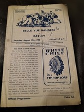 RARE RUGBY LEAGUE PROGRAMME BELLE VUE RANGERS V BATLEY 19TH AUGUST 1950