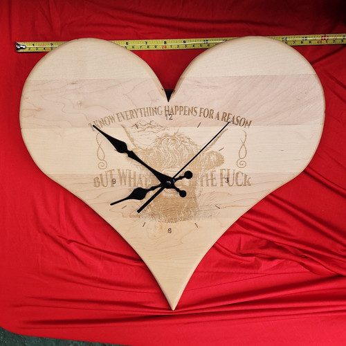 Heart shaped wooden analogue - wooden,