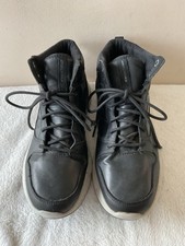 SKECHERS real leather men’s black lace up ankle boots size 9/43