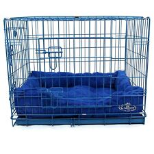 Blue Dog Cage with Faux Fur