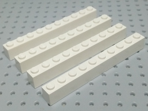 Lego brick 1x10 6111 - 1x10, white