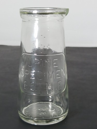 Vintage urine specimen bottle - vintage,