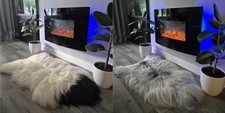 Unique Natural Non Dyed Icelandic Sheepskin Rugs Giant Sizes up to 160 cm long