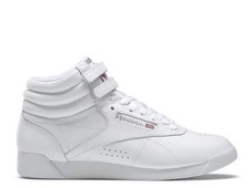 Reebok Freestyle Hi Ladies Trainers White Size UK 4 New Ankle Boot