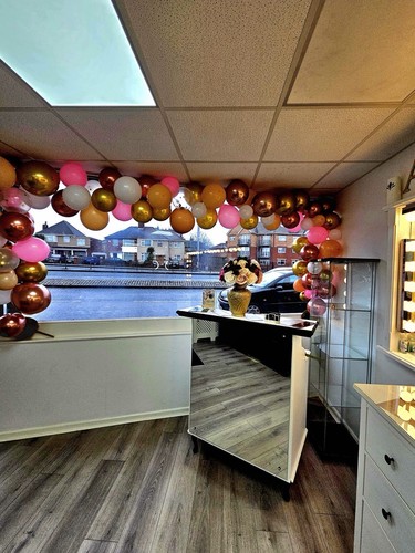 Reception desk with - reception,