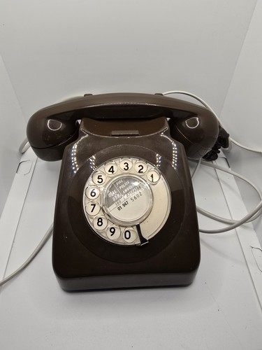 Vintage brown rotary dial - brown,
