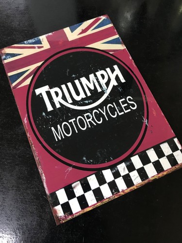 Motorcycle metal sign - tt,