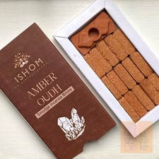 Ishom Incense Bricks & Burner *Smudge Resin Insence Bricks *Amber Oudh Aromatika