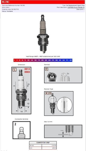 Champion motorcycle plug for - champion,
