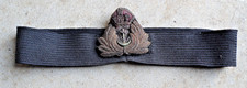 WW1/2 Royal Navy Officer's Cap Badge & Head Band