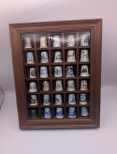 Wooden Thimble Display Case