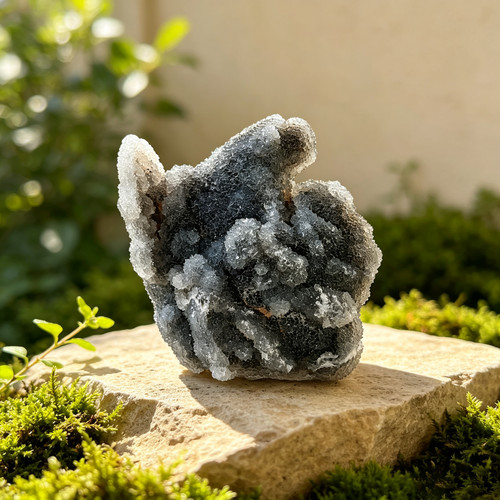Sparkly black sphalerite - sparkly,