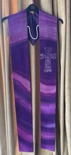Purple Priest’s Stole with cross design, for Christian clergy