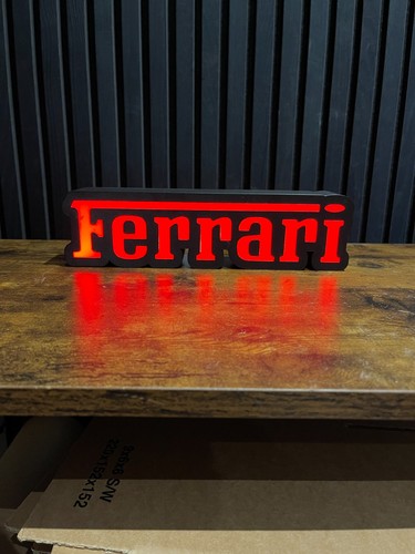 Ferrari logo led light box - light,