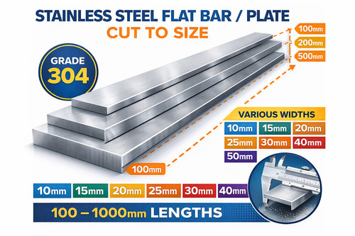 Stainless steel flat bar 304 - flat, |