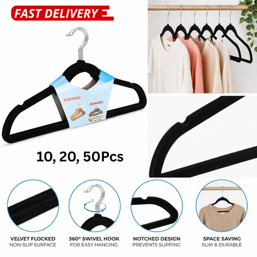 Velvet coat cloths hangers - coat,