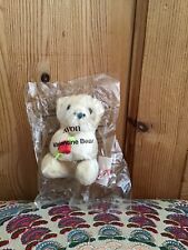 Vintage New Sealed Avon Cosmetics Valentine Brown Teddy Bear Rose Soft Toy 4"