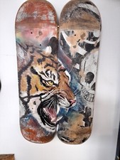 Hand Painted Tiger On Old