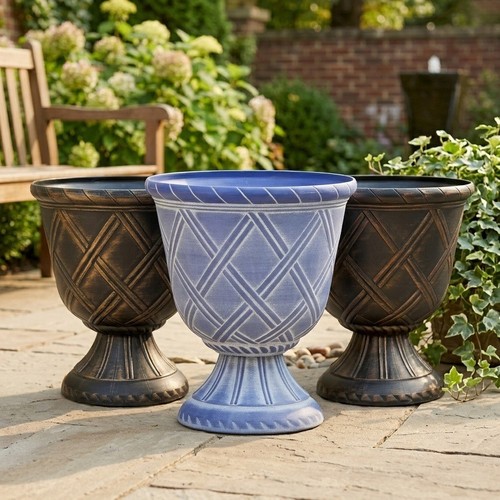 Large round garden urn plant - large,