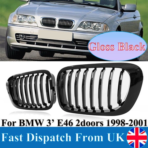 Gloss black front kidney - gloss,