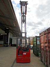 LANSING LINDE LTD R20P HIGH REACH & FORK EXTENSIONS ELECTRIC FORKLIFT TRUCK RED