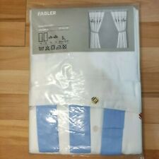 Ikea Curtains Fabler Pair 120x300cms Animals Nursery Children Tab Top White 