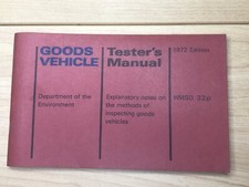1972 Goods Vehicle Tester’s Manual - Vintage HMSO MOT Booklet