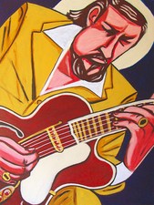 BARNEY KESSEL PRINT poster jazz blues swing great guitars cd gibson archtop    