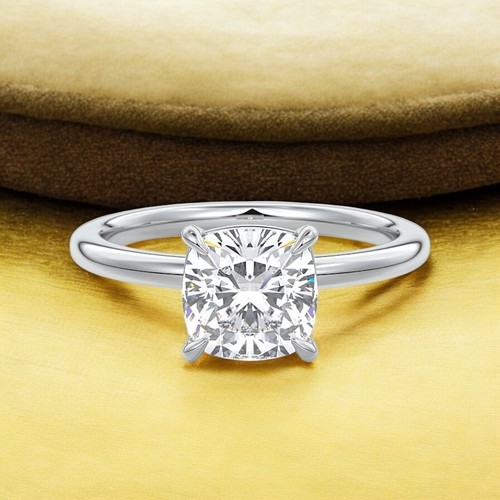 14k white gold ring lab - 14k,