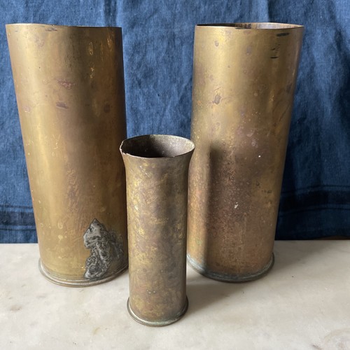 Brass trench art - shell, cases