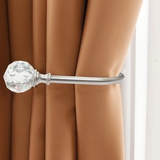 2 Pack Curtain Holdbacks Acrylic Crystal Ball Curtain Tie Backs U Shaped
