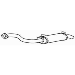 Rear exhaust silencer - rear,
